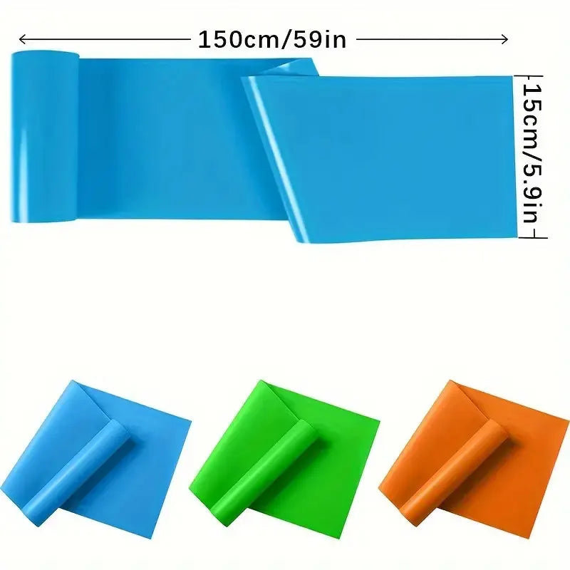 3Pcs Yoga Stretch Belt Set Elastic Resistance Bands Strength Training Secondary image