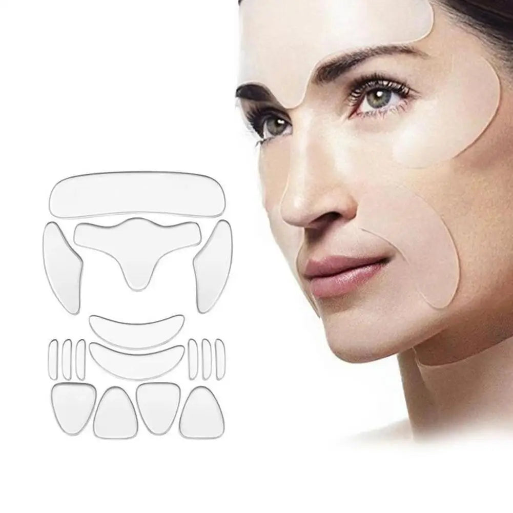 Reusable Silicone Anti Wrinkle Face Patches Neck Forehead Eye