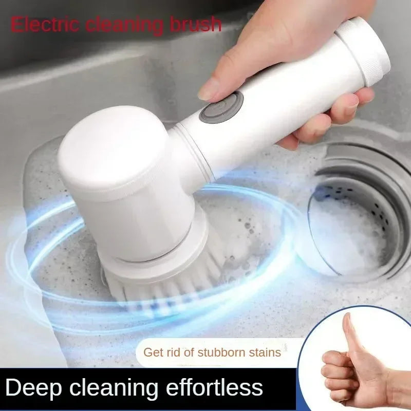 Cordless Electric Spin Scrubber 5 Brush Heads Secondary image