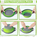 Silicone Folding Drain Basket Vegetable & Fruit Washing Strainer Kitchen Tool
