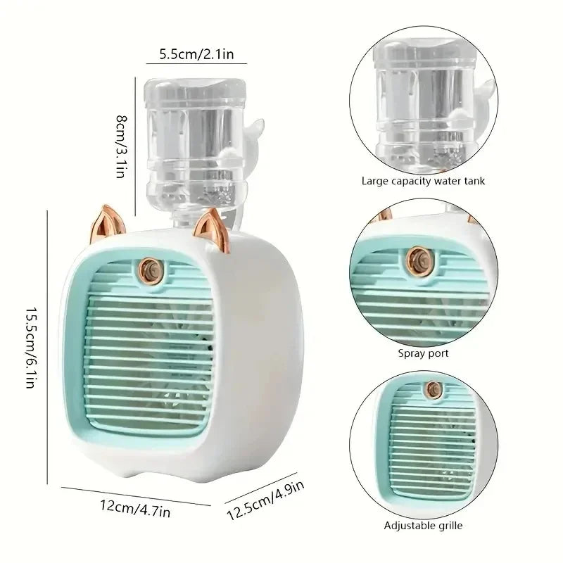 TINSOL Mini Air Cooler UK USB Cooling Fan & Humidifier