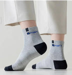 5 Pairs Men Cotton Sports Crew Socks Breathable Soft Summer