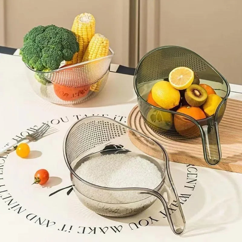 Rice Washing Bowl Plastic Colander Sieve