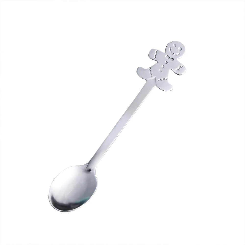 Christmas Coffee Spoon Stainless Steel – Nordic Dessert Spoon Gift Set