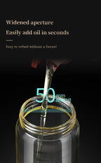 Glass Oil Bottle & Seasoning Set Leakproof Soy Sauce & Vinegar Pot
