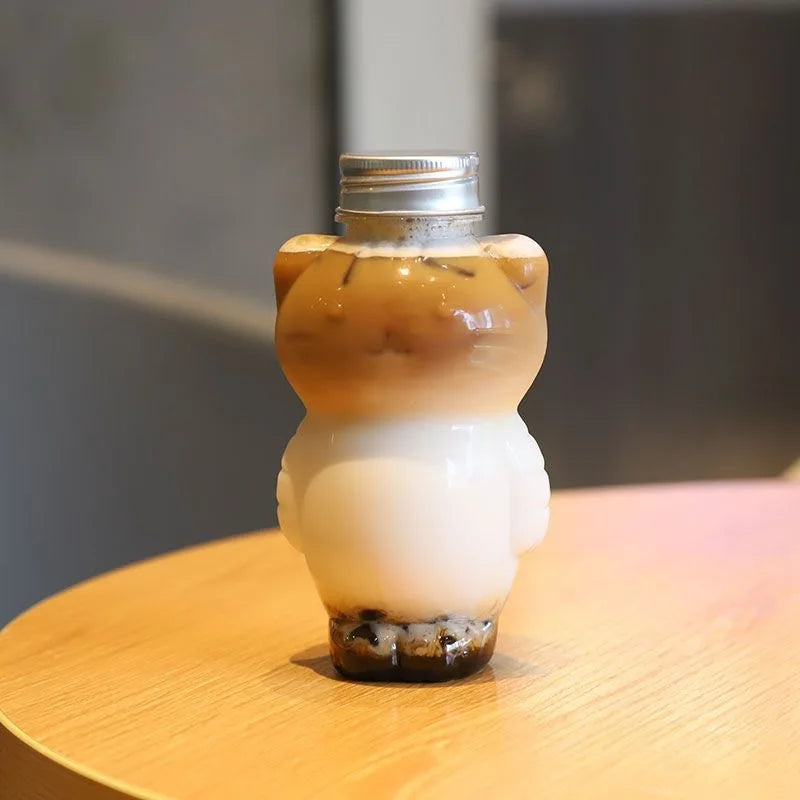 Cute Cat Water Bottle BPA Free Portable Drink Cup