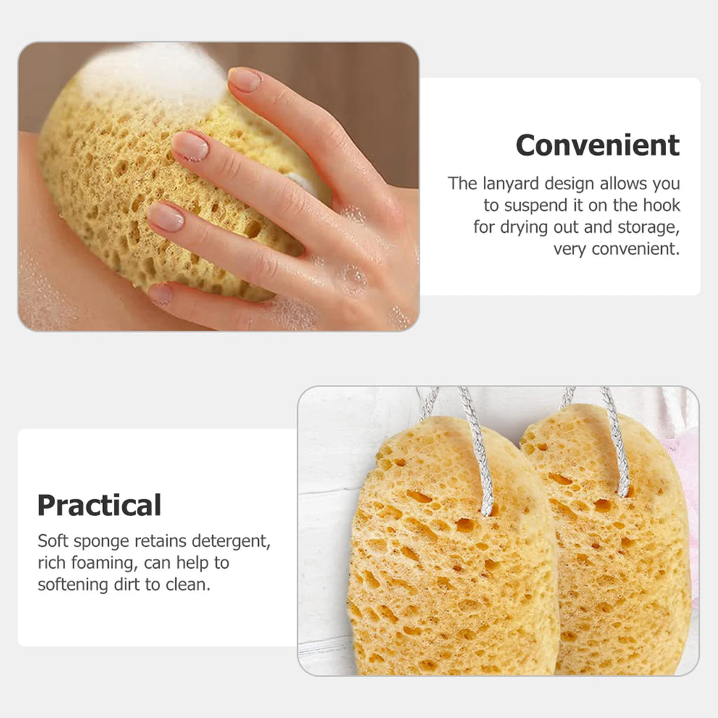 2PCS Bath Sponge Set Soft Exfoliating Shower Loofah for Baby & Adults