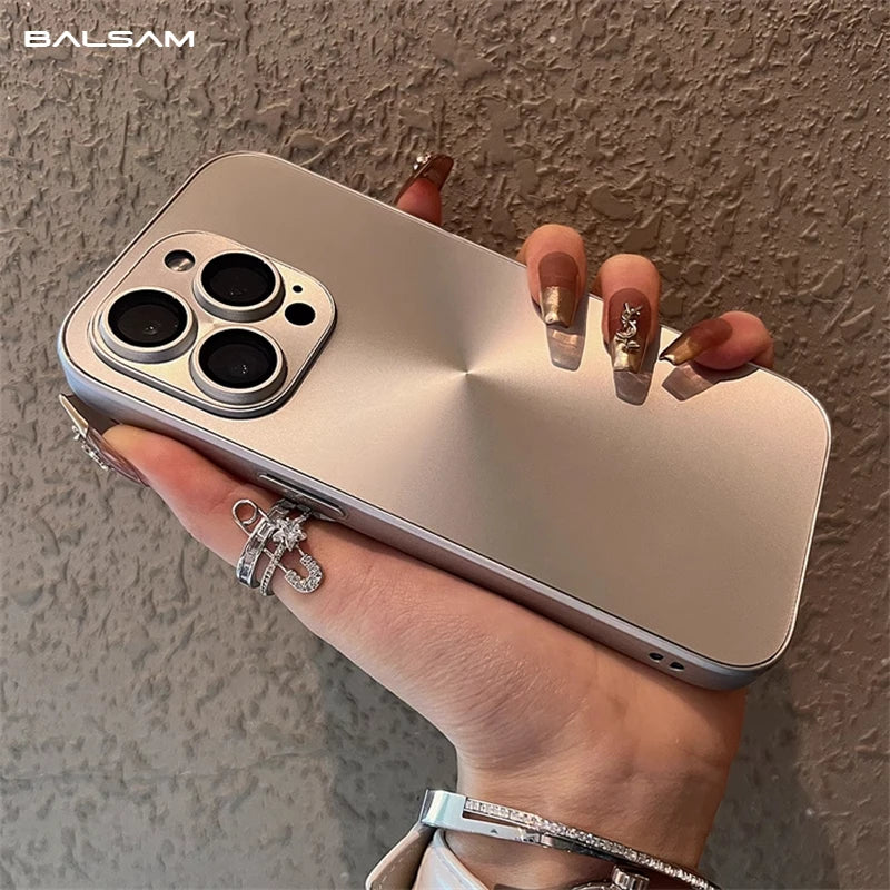 Laser Aurora Matte CD Case for iPhone 11 12 13 14 15 16 Pro Max