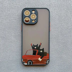 Funny Cat Phone Case for iPhone 11 12 13 14 15 16 17 Pro Max