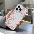 Aesthetic Flower Clear Case for iPhone 11 12 13 14 15 16 Pro Max