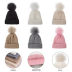 Big Pompom Baby Winter Hat Cute Knitted Beanie for Newborns