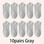 Unisex Ankle Socks Breathable Lightweight Sports Trainer Socks 5-10 Pack