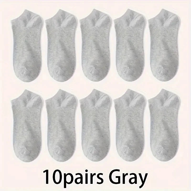 Unisex Ankle Socks Breathable Lightweight Sports Trainer Socks 5-10 Pack