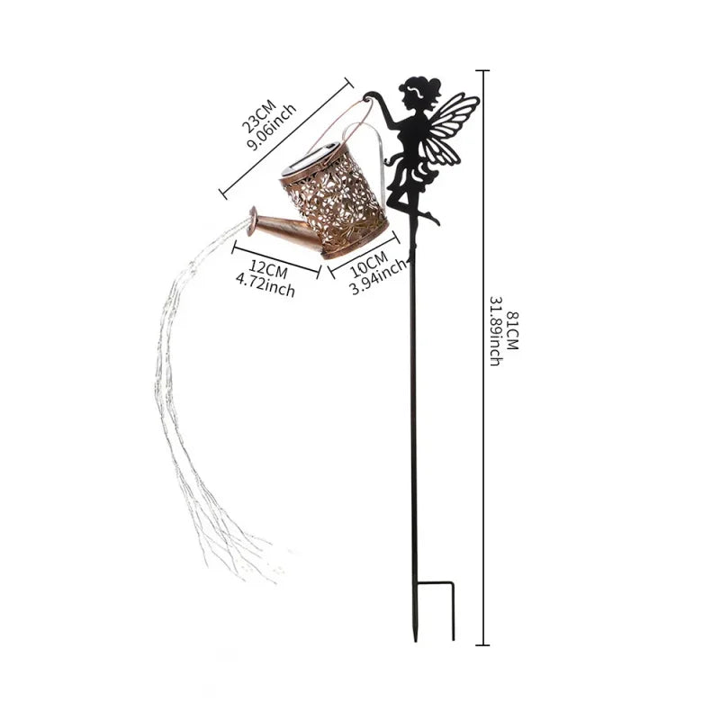 Solar Fairy Watering Can Garden Light Waterproof Outdoor Projection Lamp Secondary image