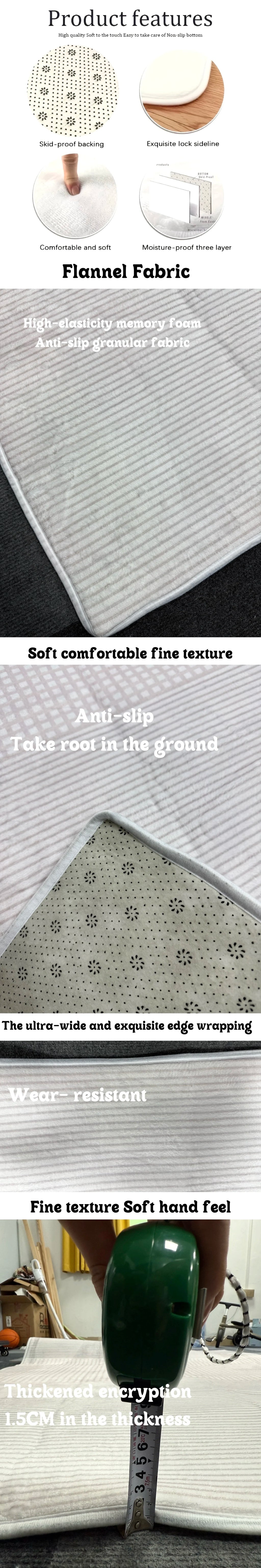 VIKAMA Kitchen Floor Mat Non-Slip Absorbent Decorative Sink Carpet Rug