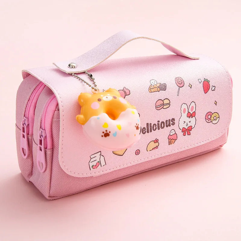 3D Kawaii Pencil Case Cute Waterproof Decompression Pen Pouch