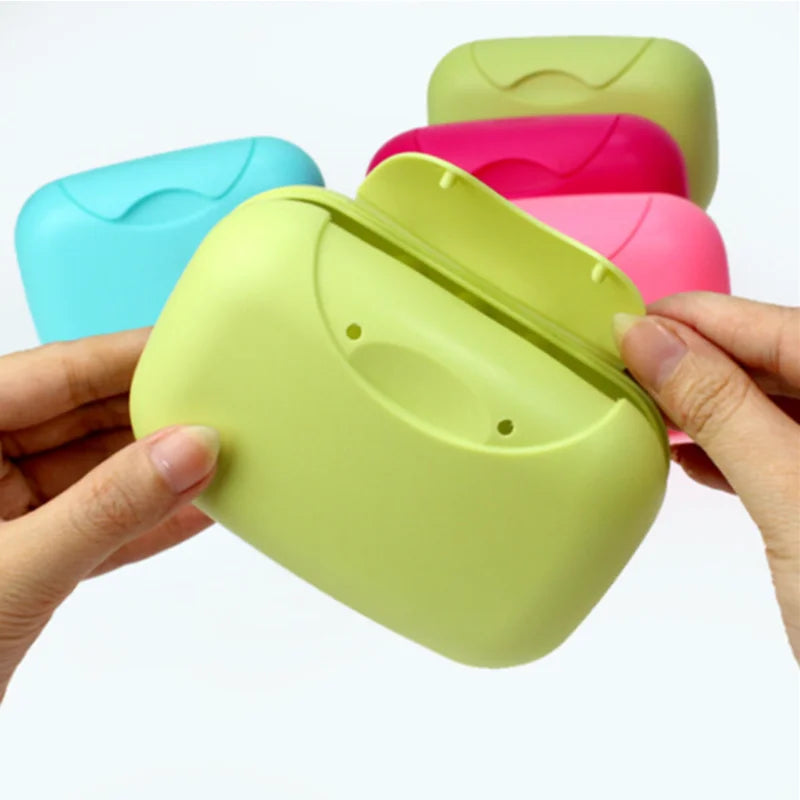 Portable Travel Soap Box – Covered Waterproof Soap Holder for Bathroom & Trips