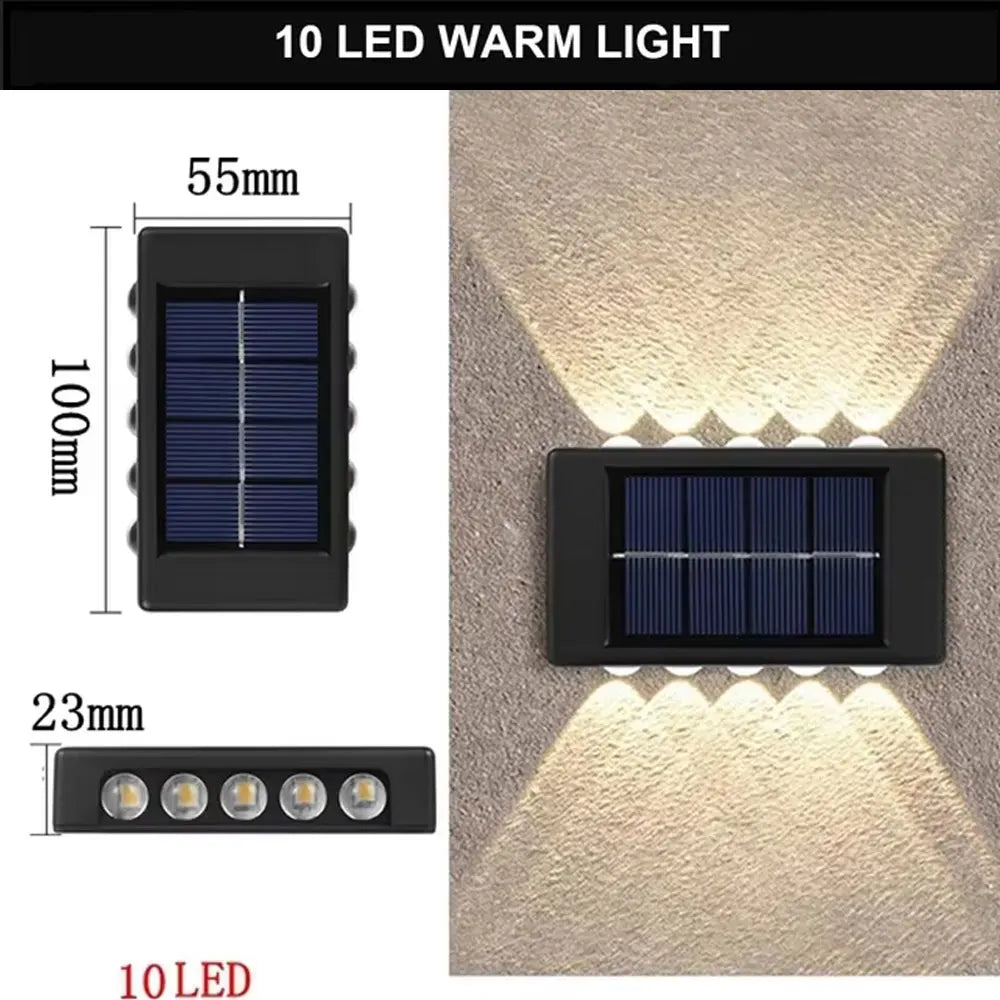 Solar Wall Light for Garden, Balcony & Outdoor Yard Decor