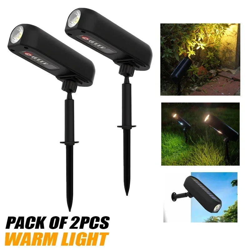 2-in-1 Solar Spotlight & Wall Lamp