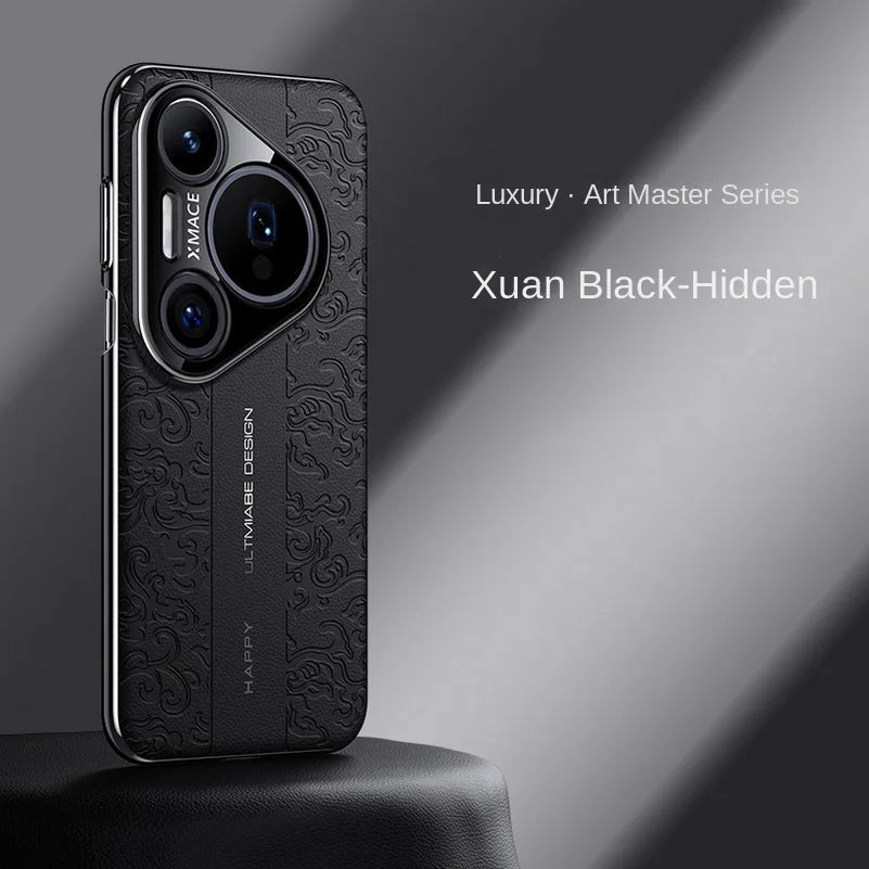 Embossed Leather Case for Huawei Pura 80 70 Ultra Pro & P60 Cover