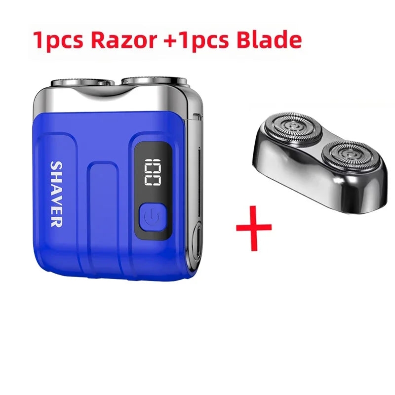 Mini Electric Shaver Cordless Dual Blade USB Recharge Beard Trimmer Tool