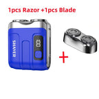 Mini Electric Shaver Cordless Dual Blade USB Recharge Beard Trimmer Tool