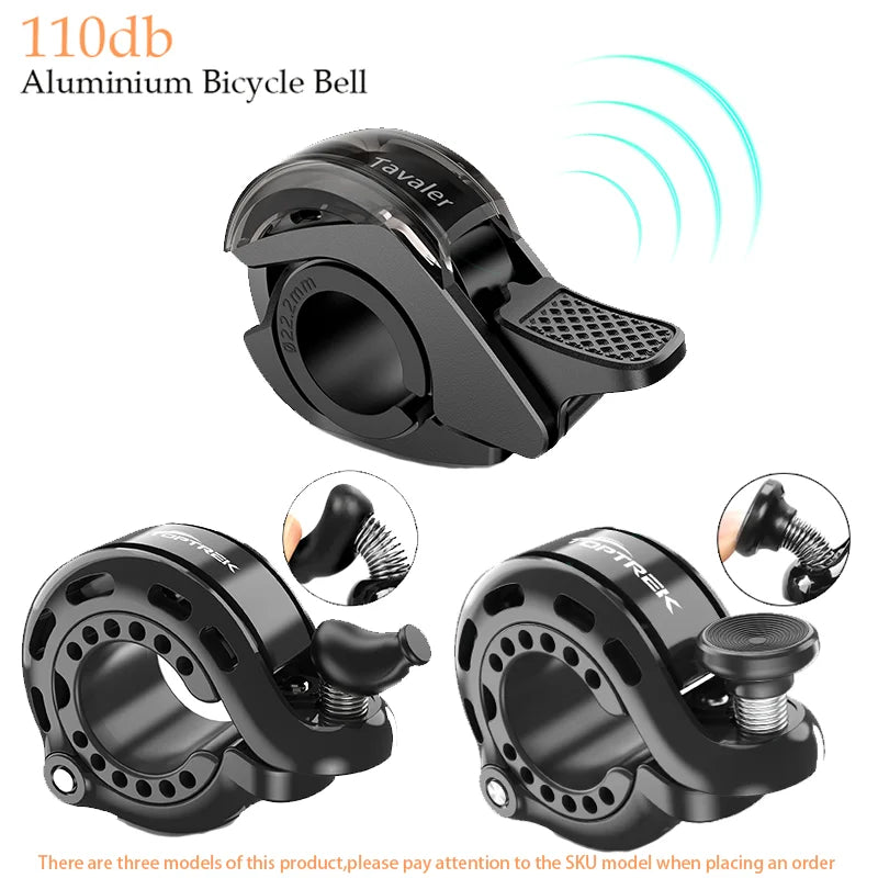 Stainless Steel Bicycle Bell Loud MTB Bike Handlebar Safety Horn Main image