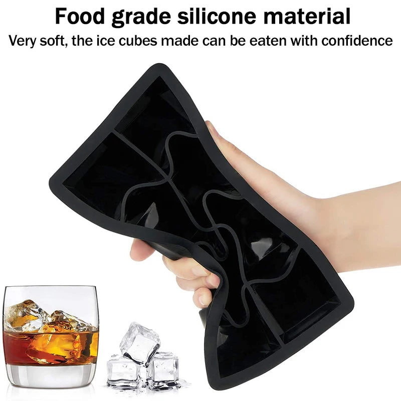 Large Silicone Ice Cube Tray Jumbo Square Ice Maker Mold (4/6/8/15 Grid)