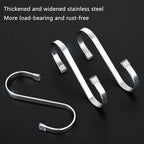 4Pcs Stainless Steel S Hooks Heavy Duty Kitchen Hanging Hooks