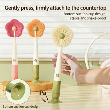 3-in-1 Bottle Cleaning Brush Suction Cup Brush Main image