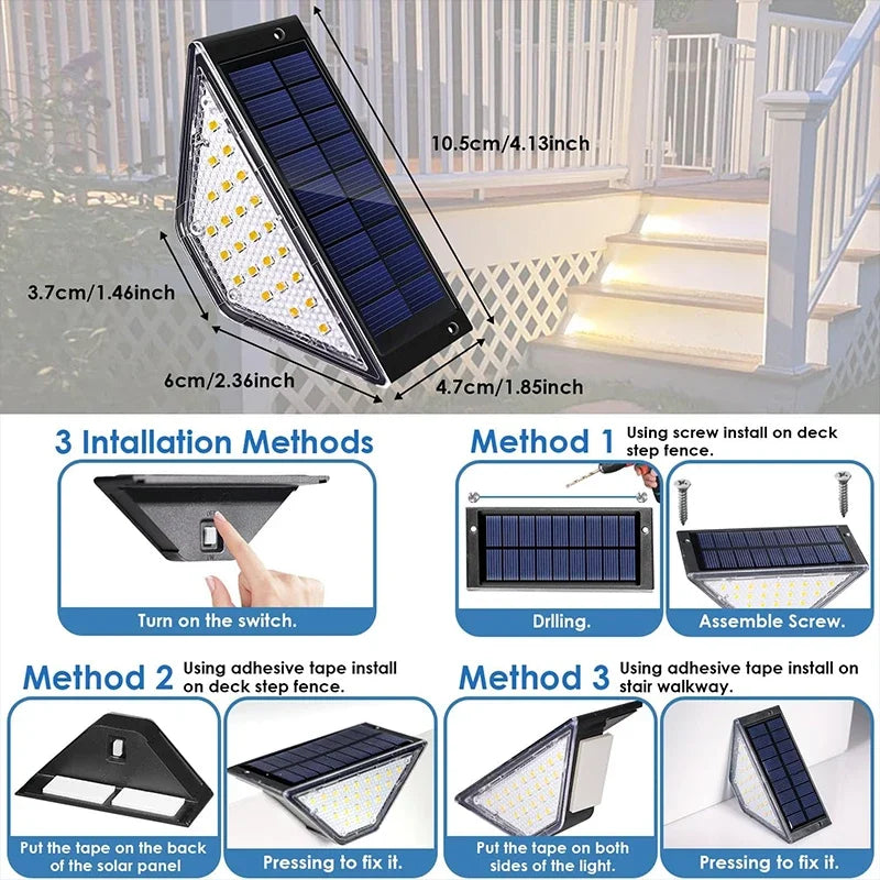 Solar Deck Lights Waterproof Fence & Step Lights