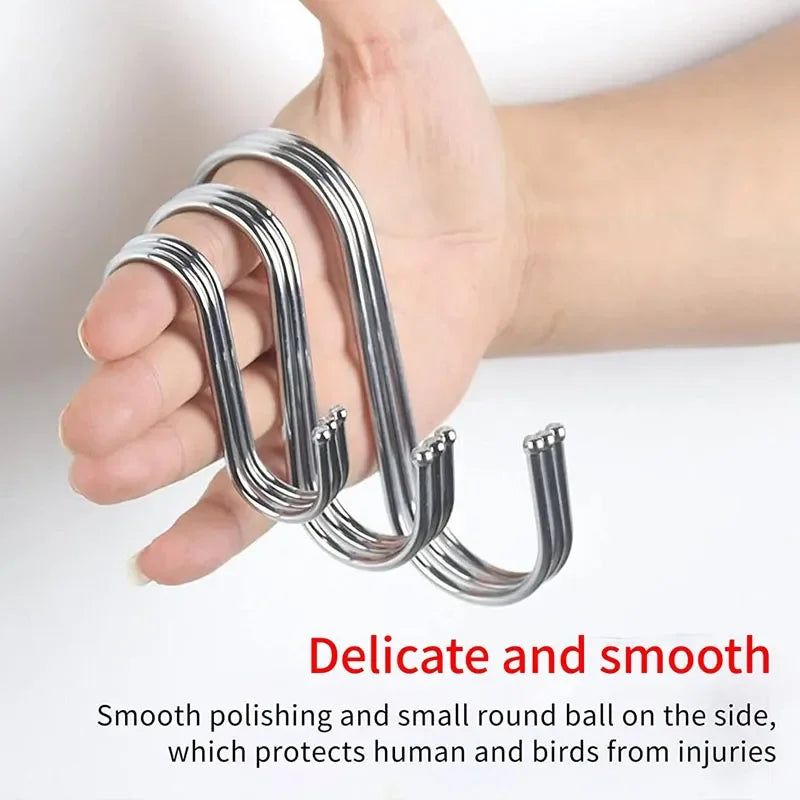 Stainless Steel S Hooks Kitchen Organizer
