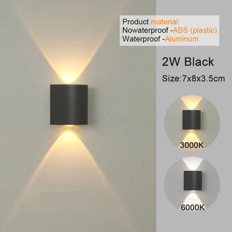 Modern LED Wall Sconce Up Down Indoor Outdoor Light