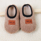 Autumn Winter Baby Slippers Plush Anti-Slip Sock Shoes for Kids