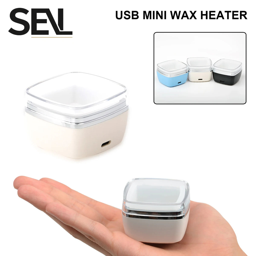 USB Wax Heater Machine with Depilatory Wax Beans – Nose Facial Hair Removal Kit
