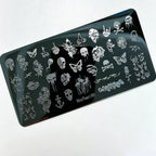 MouTeen263 Nail Stamping Plate Cursive Letter Nail Art Template