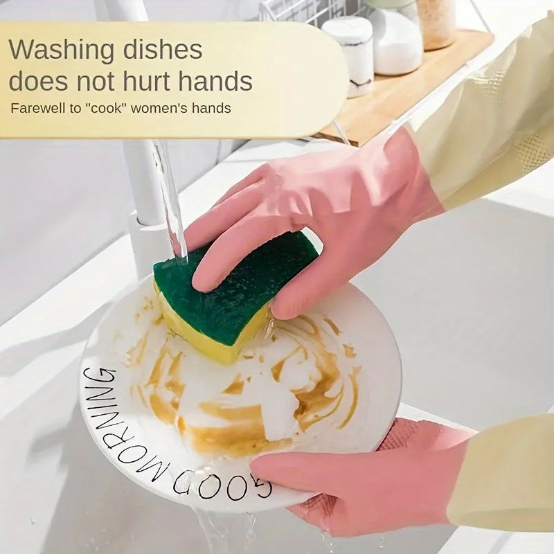4PCS Waterproof Cleaning Gloves Latex Rubber Gloves Secondary image