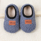 Autumn Winter Baby Slippers Plush Anti-Slip Sock Shoes for Kids