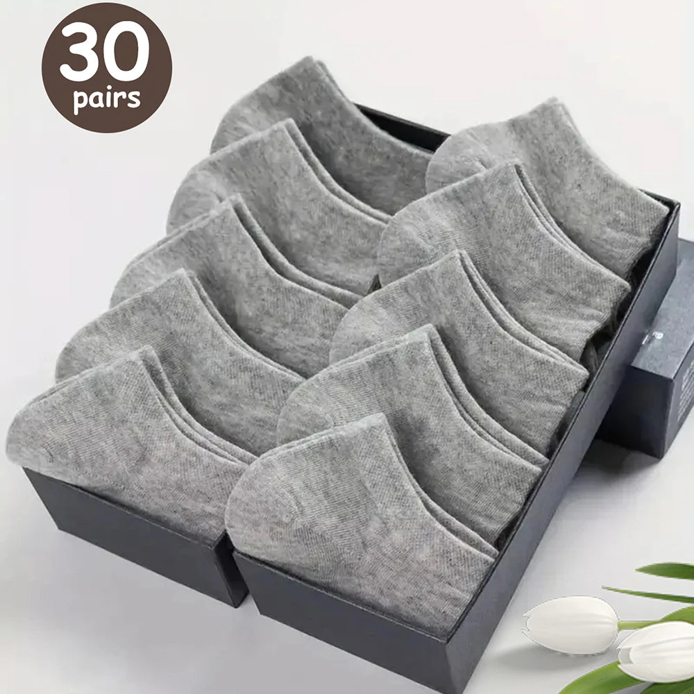 Men's Breathable Deodorant Low Cut Ankle Socks Sweat Wicking