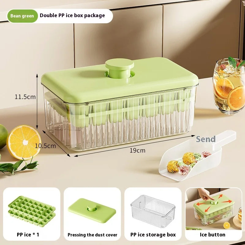 Press-to-Release Ice Cube Tray Large Capacity Food Grade Freezer Mold Main image