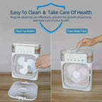 3-in-1 Portable Air Cooler Fan with Humidifier & LED Night Light