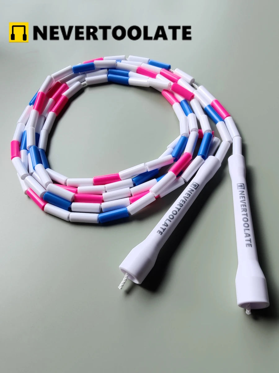 NEVERTOOLATE X Rope 7mm Beaded Jump Rope 2.9m Professional Training