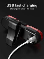 USB Rechargeable Waterproof LED Bike Tail Safety Light