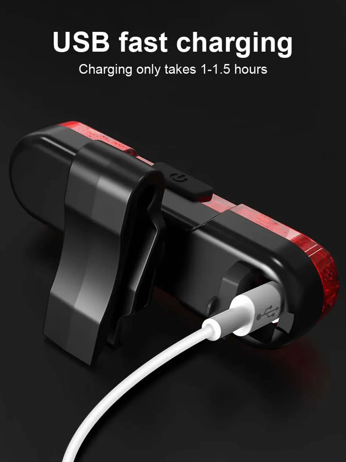 USB Rechargeable Waterproof LED Bike Tail Safety Light