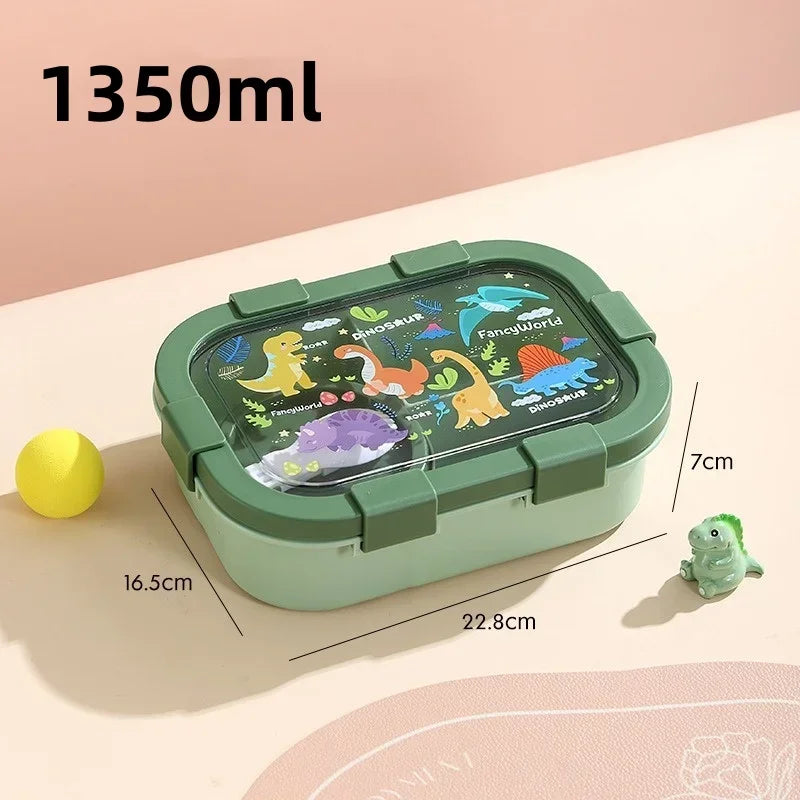 Cartoon Lunch Box 1000/1350ML Sealed Leakproof Bento Food Container