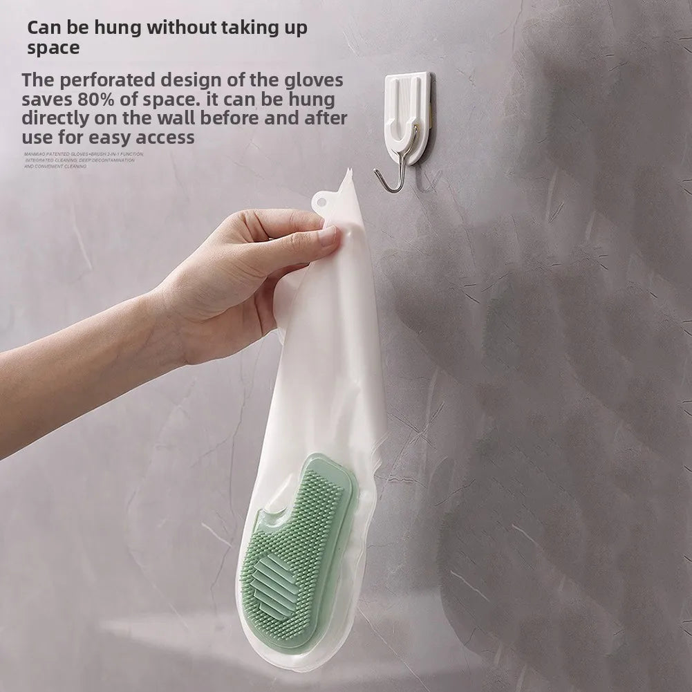 Brush Cleaning Gloves Waterproof Latex Gloves