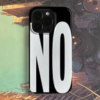 YES NO Letter Art iPhone Case for 16 15 14 13 12 11 Pro Max