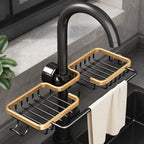Space Aluminum Sink Drain Rack Faucet Sponge & Soap Organizer