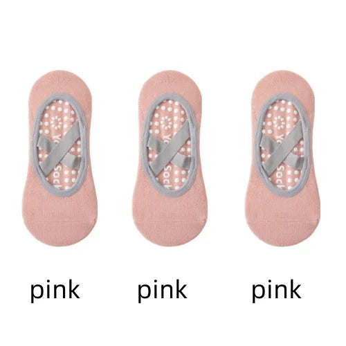 Women Yoga Socks Silicone Anti Slip Grip Pilates Ballet Breathable