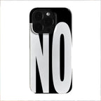 YES NO Letter Art iPhone Case for 16 15 14 13 12 11 Pro Max